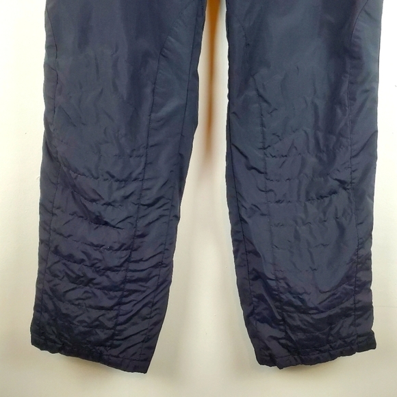 VINTAGE‎ Ski Pants Womens Medium Tommy Hilfiger Black Quilted Zip Ankles Y2K - Picture 7 of 14